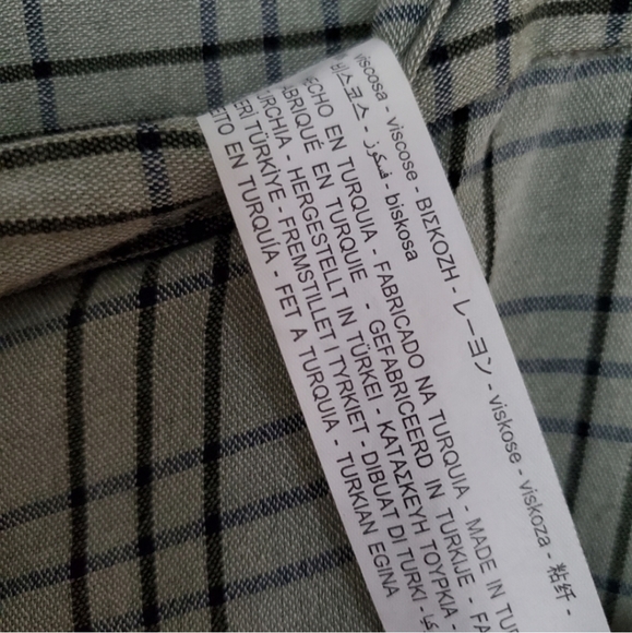 ZARA Ruched Tie Front Plaid Skirt - Picture 6 of 10